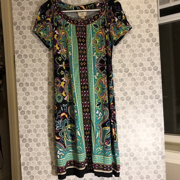 Eci Boho Patterned Dress with Beaded Detailing - Picture 4 of 8